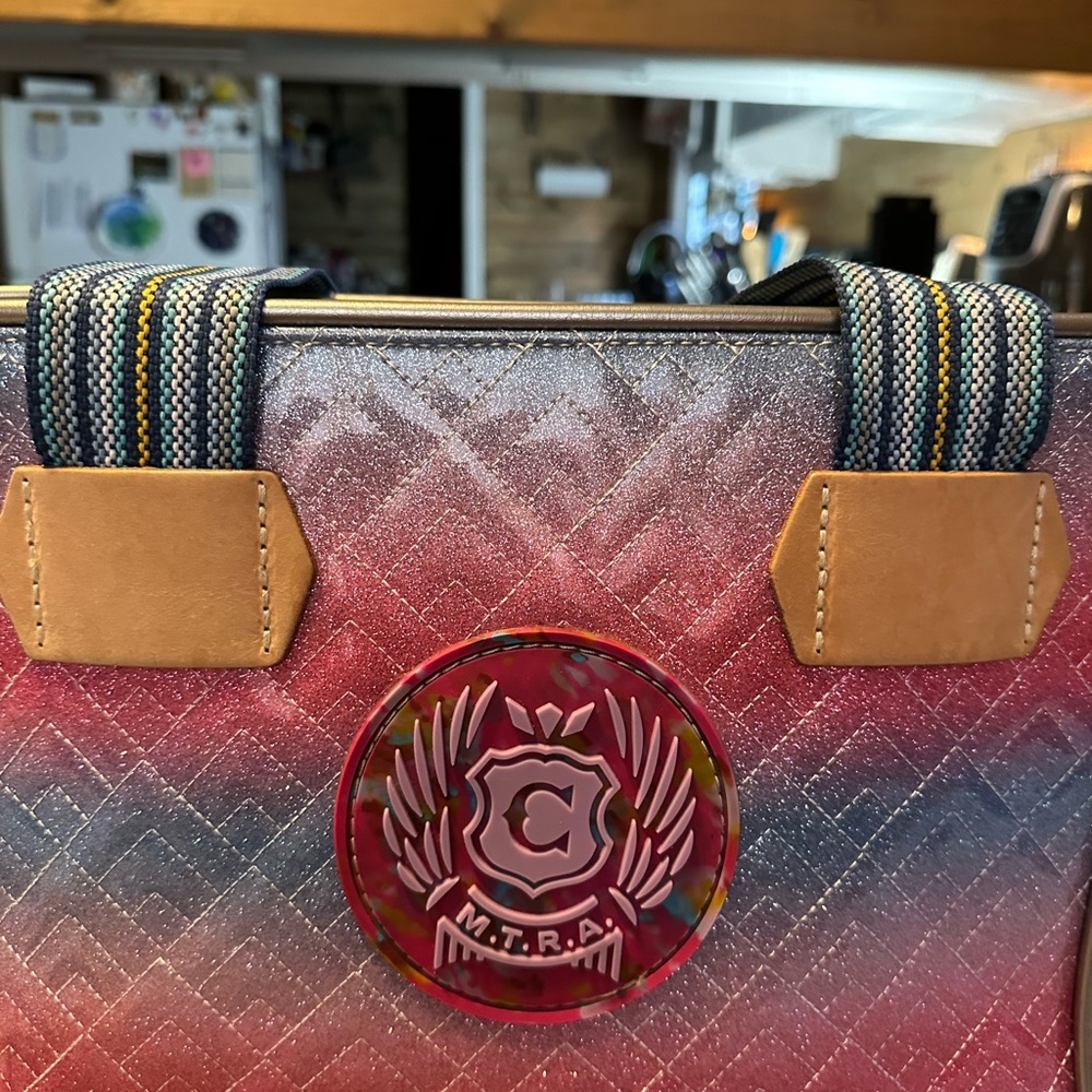 Consuela Pink and Blue Gradient Tote - Picture 11 of 15